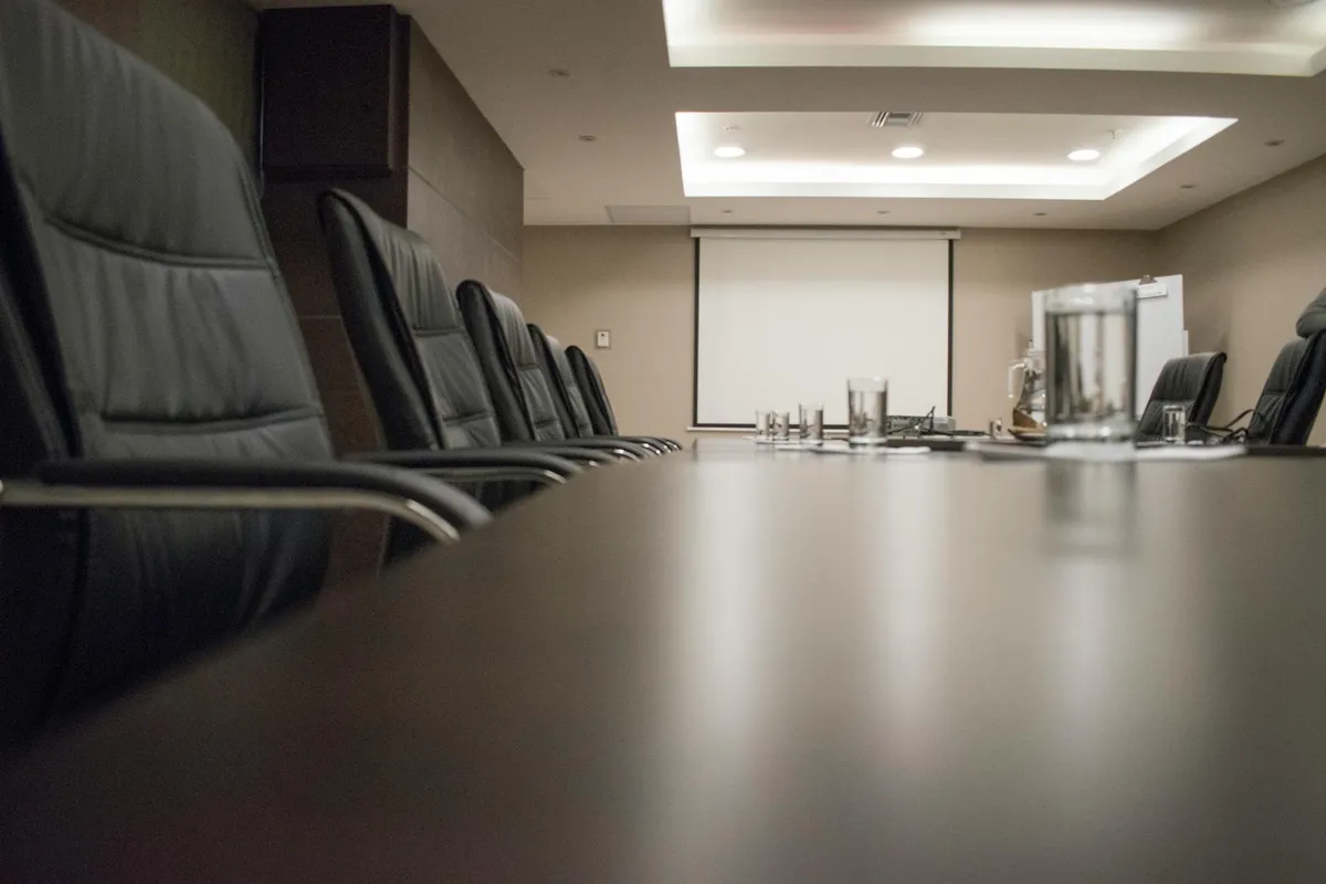An empty boardroom